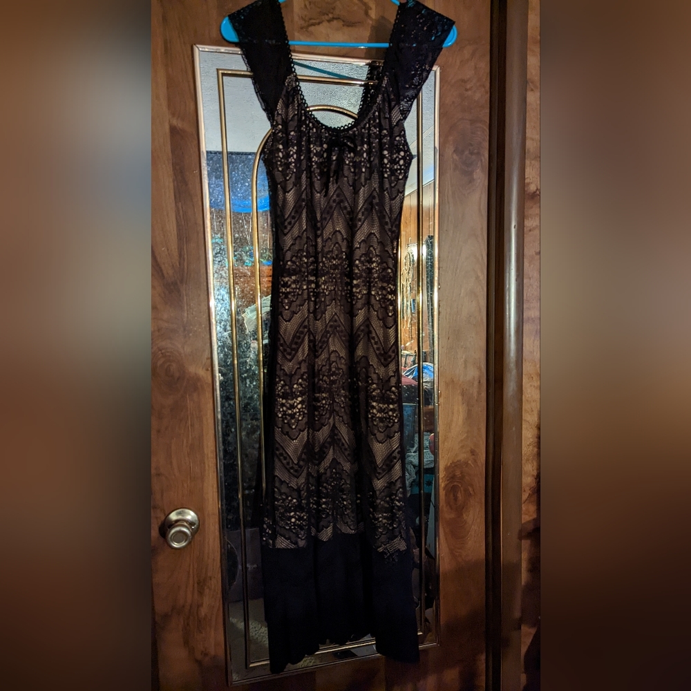 Lace overlay dress